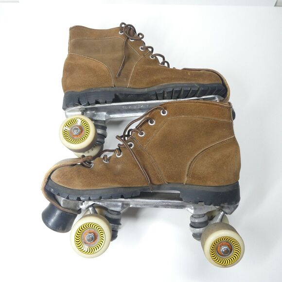 Leather Roller Skates Vintage Handpainted Tigers Sure Grip Super X7L Plates main image 5